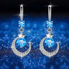 Zircon Water Drop Earrings For Women Silver Color Long Dangle Hanging Earring Female Wedding Ear Jewelry Gift - Image 7