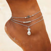 Bohemia Gold Silver Color Chain Ankle Bracelet On Leg Foot Jewelry Boho Pineapple Star Charm Anklet Set For Women Accessories - Image 2