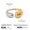 316L Stainless Steel Ring with Gold-Tone and Silver-Tone Designs - Image 18