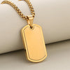 Military Dog Tag Pendant Chain Necklace For Men 316L Stainless Steel Jewelry Accessories Gift - Image 3