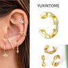 1PC Plated Gold Ear Cuff Earrings For Women C-Shape Crystal Clip On Earrings No Piercing Earrings Jewelry Gifts - Image 10