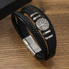 Handmade Leather Wrap Bracelets for Men Lucky Life Tree Charm Punk Layered Cuff Bracelet Male Wristband Hand Jewelry Accessories - Image 5