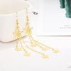 Charming Silver/Gold/Rose Tassel Star Earrings, Women's Wedding Party Jewelry - Image 4