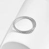 Simple Eternity Ring Silver Sparkling Simple Thin Wedding Band Rings For Women Jewelry - Image 5