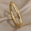 Glossy Color Thick Bracelet Stainless Steel Bangle for Women Cuff Wirstband Smooth Charm Bracelets Jewelry Gift - Image 2