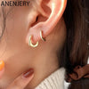 Geometric Square Hoop Earrings for Women Men Hollow Punk Silver Color Jewelry Gifts - Image 2