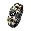 26 Letter A-Z Charms for Bracelets ID Name Friendship Black Braided Multilayer Punk Leather Bracelet Men Women Kids Family Gifts - Image 16