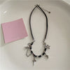 Gothic Black Peach Heart Star Pendant Necklace For Women Men Sliver Color Love Short Choker Punk Y2K Charms Jewelry Accessories - Image 13