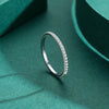 Silver Black Zirconia Stackable Rings Crystal Silver Finger Rings for Women Party Jewelry - Image 5