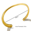 Stainless Steel Gold Color Thick Tube Open Bangle For Women Girl Hiphop Cuff Bracelet Jewelry - Image 15