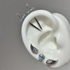 Love Wings Cross Stainless Steel Ear Bone Nail Shiny Zircon Thread Earring for Women Body Piercing - Image 2