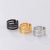 Rings For Men Stainless Steel Double Layer Hollow Open Ring Simple Round Cut Adjustable Jewelry Anniversary Gift - Image 4