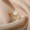 Opal Finger Rings For Women Stainless Steel Adjustable Couple Geometric Open Ring Handmade Aesthetic Jewelry Gift - Image 10