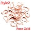 20pcs 15x10mm Silver Plated Bronze Rose Gold 6 Colors Earring Hooks Wire Settings Base Settings - Image 18