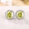 Ne'w Bright White/Yellow/Pink CZ Stud Earrings for Women Contracted Jewelry Wedding Engagement - Image 8