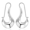 Silver Drop Earrings Charm for Women Jewelry Wedding Engagement Party Hoop Nice Gift - Image 1
