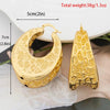 Classic Drop Women Gold Plated Earrings Brass Girls Chunky Small Golden Hoop Earrings - Image 5