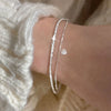 6Pcs Silver Plated Rhinestone Bracelets for Women Elegant Multi Layer Chain Jewelry Set - Image 12