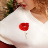 Resin Rose Flower Brooch with Pin Back in Multiple Colors - Image 2