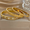 Inlaid Zircon Cuff Bracelet Bangle Gold Plated Women's Men Geometric Stackable Charms Jewelry Gifts - Image 5