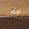 2PCS Simple Mini Butterfly Huggie Hoop Earrings 6MM 8MM Small Colorful Zircon Cartilage Earring Ear Bone Nail Piercing Jewelry - Image 8