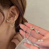 Zircon Butterfly Ear Clips Sparkling Rhinestone Ear Cuff Clips Earrings Without Piercing For Women Wedding Jewelry Gifts - Image 16