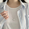 Heart Pendant Choker Necklace with Adjustable Chain - Image 6