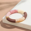 Chunky Bamboo Tube Beaded Acrylic Bracelets for Women Man Multicolor Resin Stretchy Statement Bangle Stack Jewelry Gift - Image 19