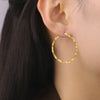 Geometric Hoop Earrings Women 28-54MM Gold Plated Stainless Steel Earrings Jewelry Party Birthday Gift - Image 8