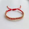 Handmade Braided Bracelet Jewelry for Women 4mm Gold Plated Beads Bracelets - Image 4