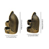 2PCS Vintage Adjustable Thimble Hand Sewing Thimble Ring Home Non-Slip Needle Press Finger Sleeve - Image 2