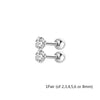 Stainless Steel Screw-Back Piercing Stud Set with 2 mm to 8 mm Details - Image 4