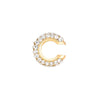 C Shaped Crystal Ear Cuff in Gold Tone and Silver Tone - Image 9