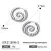 Stainless Steel Spiral Hoop Earrings Unusual Anti Allergic Metal Gold Color Jewelry Party Gift - Image 7