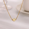 Stainless Steel Geometric Necklace For Women Sun Sunflower Pendant Clavicle Chain Aesthetic Jewelry Accessories - Image 13