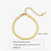 Gold Silver Color Stainless Steel Flat Chain Bracelet For Men Retro Jewelry Accessories Women Wrap Bangle - Image 9