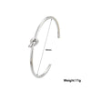 Golden Rose Gold Silverry Color Knot Bracelet Women Tie The Knoted Cuff Bangle Stainless Steel Charm Bridesmaid Wedding Jewelry - Image 3
