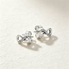 Silver and Compact Star Moon Heart-Shaped Snowflake Zircon Earrings for Women Minimalist Engagement Party Jewelry - Image 12