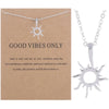 Charm Pendant Necklace with Sun Dragonfly Owl Lotus Feather Angel Wing Elephant and More Designs - Image 8
