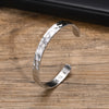 Norse Viking Bracelets for Men Women, Hand Crafted Hammered Stainless Steel Cuff Bangle Bracelet, Rock Punk Gift Jewelry - Image 6