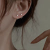Irregular Wavy Pleated Earrings for Women Retro Copper Metal Earrings Design Simple Temperament Senior Jewelry - Image 7