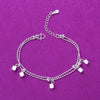 Silver Color Stamp Anklets For Women Foot Leg Chain Link Bracelet Double Layers Beach Accessories Jewelry - Image 42