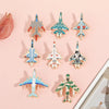 Classic Aircraft Model Fighter Jet Shaped Enamel Pins Funny B2 Bomber Design Golden Brooches - Image 2