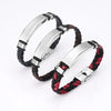 Braid Leather Bracelet Blanks For Laser Engraving Stainless Steel Plate Bracelet Metal ID Name Tag 10pcs - Image 5