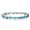 Gem Stone King Silver Oval and Round Sparkling Cubic Zirconia CZ Tennis Bracelet Jewelry Gift - Image 9
