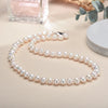 White Freshwater Cultured Pearl Necklaces for Women Girl Gift, Silver Women's Baroque Pearl Necklace - Image 3