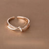Silver Cross Knotting Zircon Rings For Women Girls Wedding Jewelry Accessories Jewellery Argent - Image 6