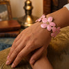 1pcs Oil Drop Flower Bracelet for Women Vintage Elegant Floral Open Bangle Daily Party Wear Vacation Jewelry Gift - Image 5