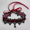 Gothic Lace Bow Choker Necklace Women Collar Necklace Vintage Black Red Choker Short Chain Necklace Halloween Jewelry - Image 7