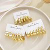 18 Pcs/Set Water Drop Earring For Women Vintage Exaggerated Geometric Twist Hoop Earrings Personalized Jewelry Gifts - Image 11